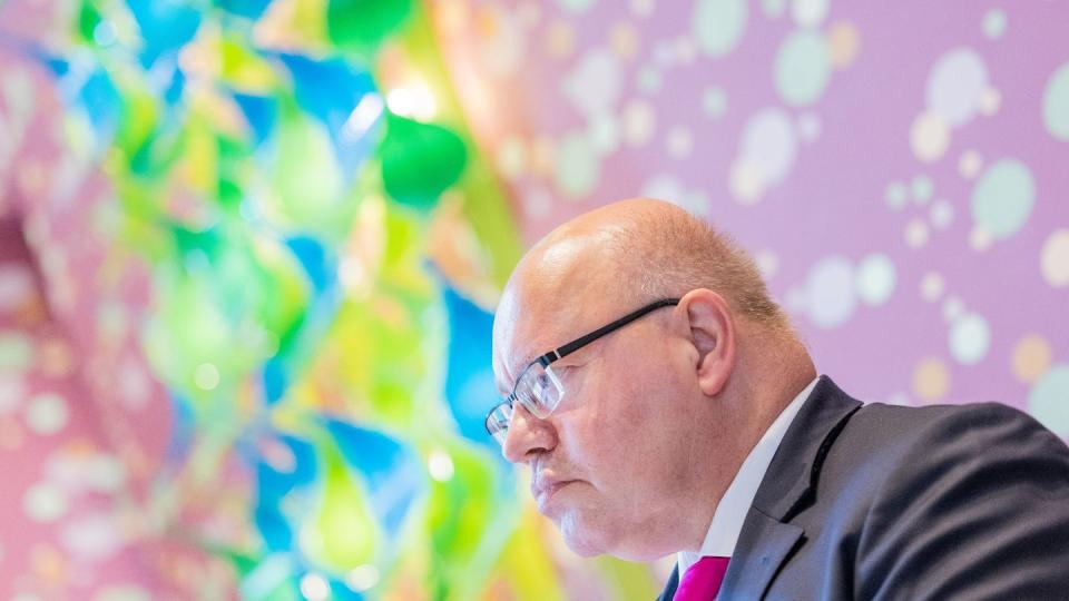 Bundeswirtschaftsminister Peter Altmaier spricht während der Wirtschaftsministerkonferenz in Düsseldorf.