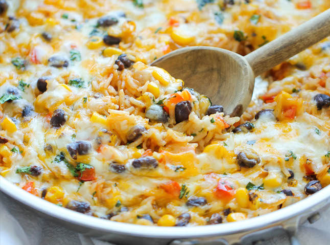 Cheesy Enchilada Rice Skillet