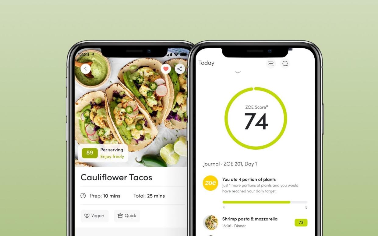 Zoe nutrition app