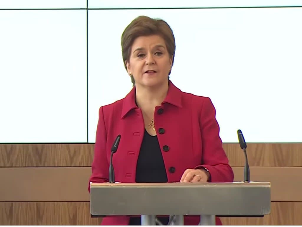 Nicola Sturgeon said world leaders must be able to look young people in the eye and say ‘we’re doing enough’ on the climate crisis (Sky News/Screengrab)