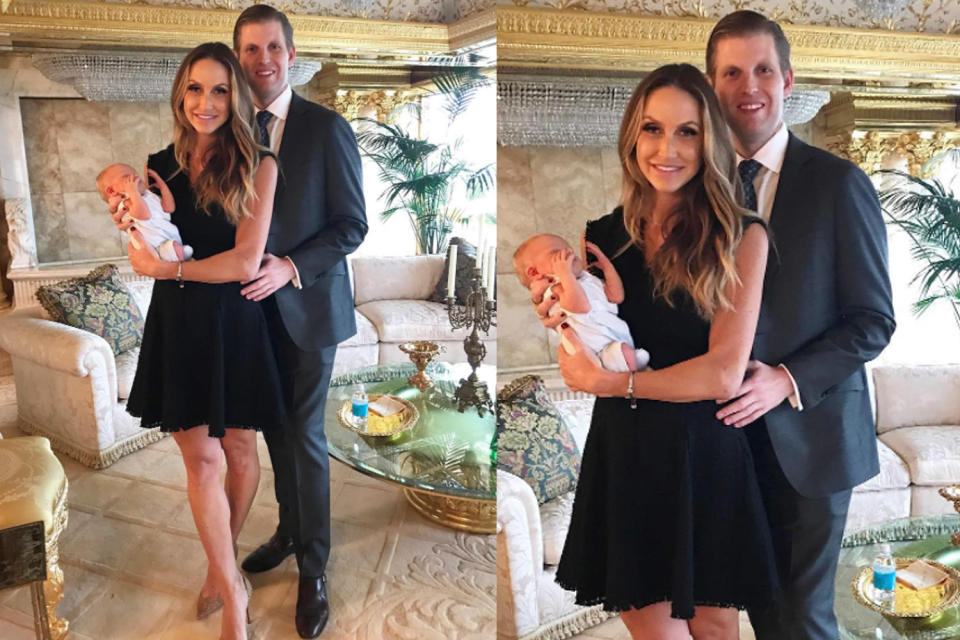 Lara Trump showed off her post-baby body in a new family photo. (Photo: Lara Trump via Instagram)