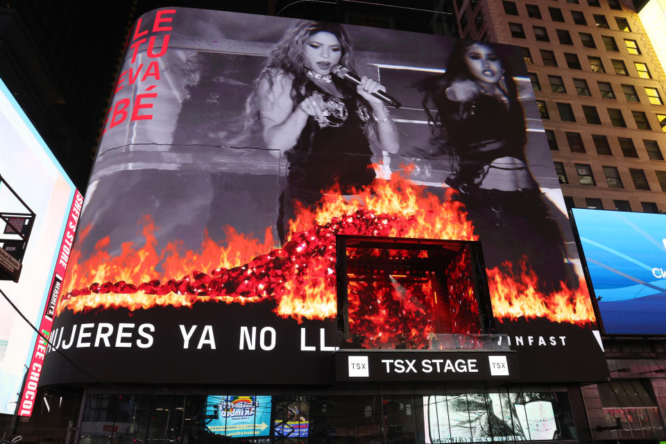 Shakira dio un concierto en Times Square, Nueva York. (Photo by Kevin Mazur/Getty Images for TSX Entertainment)