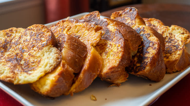 Platter of challah french toast