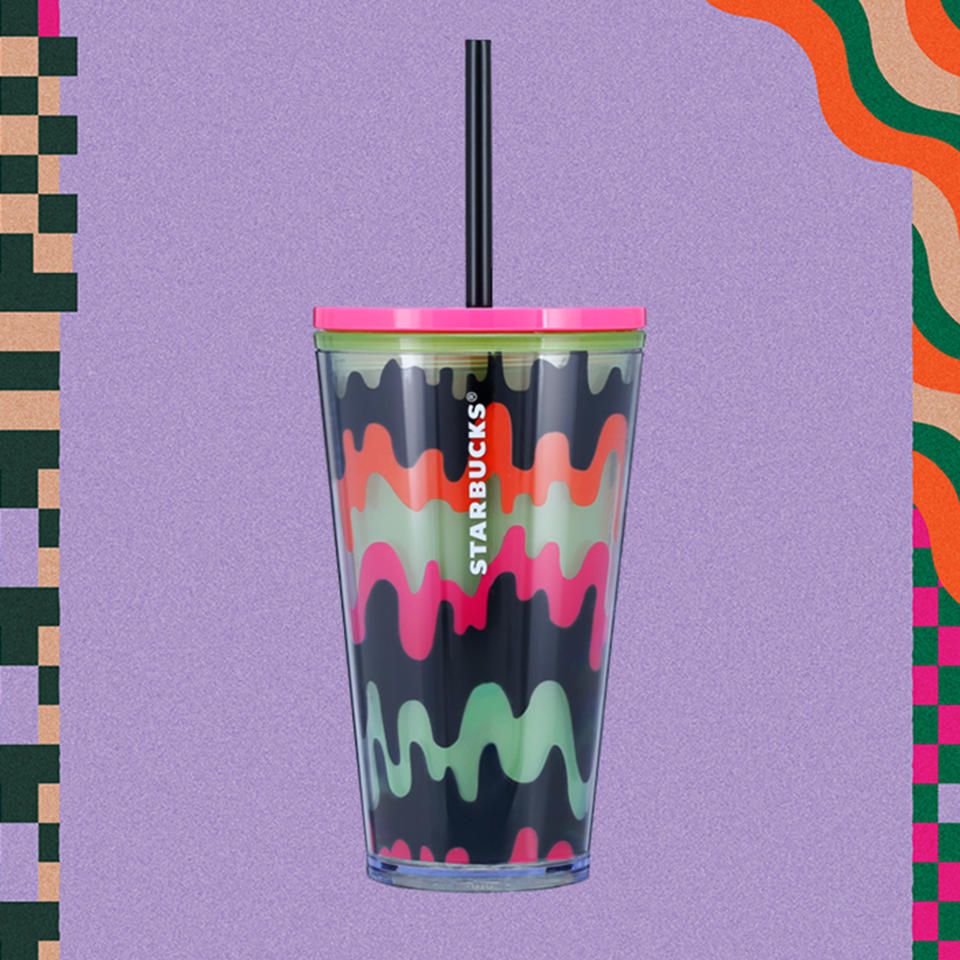 Starbucks Multicolor Drip Cold Cup. (Starbucks)