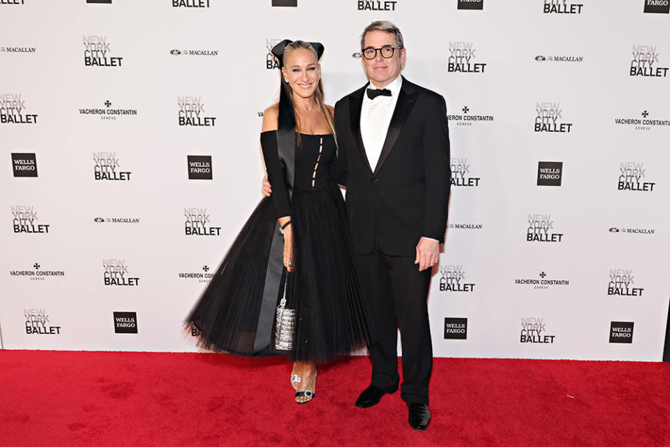 Sarah Jessica Parker and Matthew Broderick attend the New York City Ballet 2023 Fall Fashion Gala at David H. Koch Theater, Lincoln Center on October 05, 2023 in New York City.