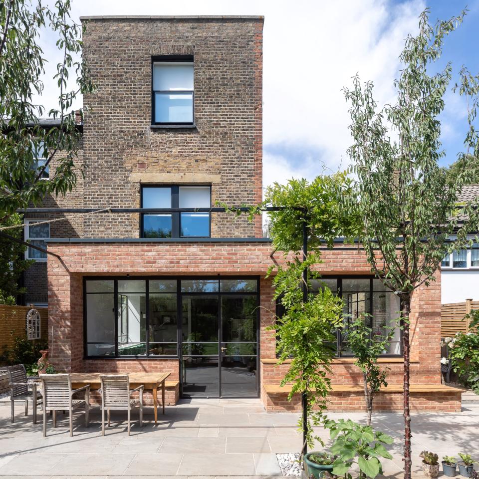 Rear side brick kitchen extension