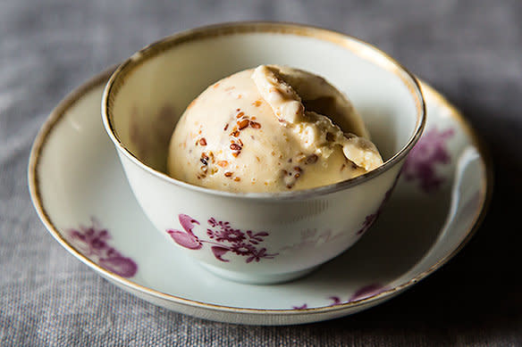 <strong>Get the <a href="http://food52.com/recipes/18839-ginger-ice-cream-with-honey-sesame-brittle" target="_blank">Ginger Ice Cream with Honey-Sesame Brittle recipe</a> by Jef via Food52</strong>