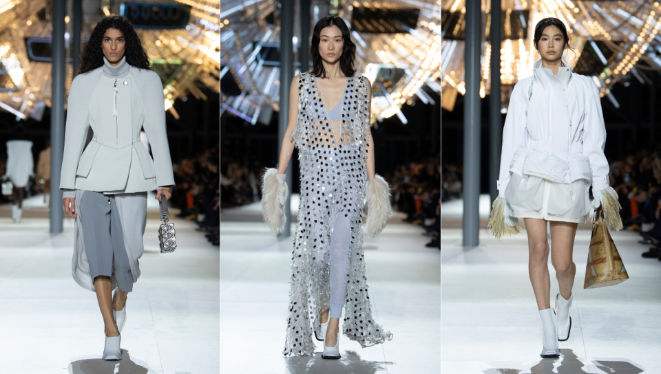 Models including Squid Game actress Jung Ho-yeon walked in Louis Vuitton Fall 2024's show. (PHOTO: Louis Vuitton)