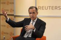 FILE PHOTO: Mark Carney, Governor of the Bank of England, speaks at a Reuters Newsmaker event in London, Britain April 7, 2017. REUTERS/Peter Nicholls