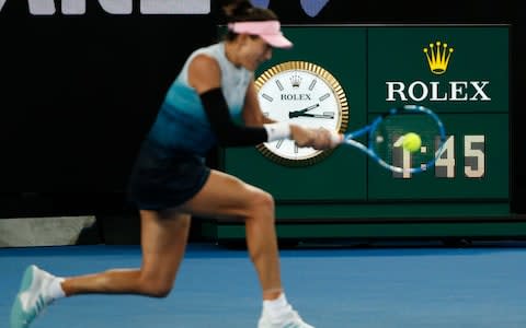 Tennis - Australian Open - Second Round - Melbourne Park, Melbourne, Australia, January 18, 2019. Spain's Garbine Muguruza reacts during the match against Britain's Johanna Konta - Credit: REUTERS