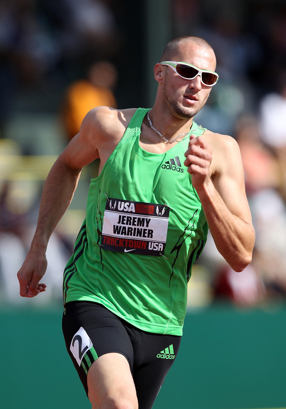 EUGENE, OR - JUNE 23: Jeremy Wariner competes in the Men's 400 meter dash on day one of the USA Outdoor Track & Field Championships at the Hayward Field on June 23, 2011 in Eugene, Oregon. (Photo by Christian Petersen/Getty Images)