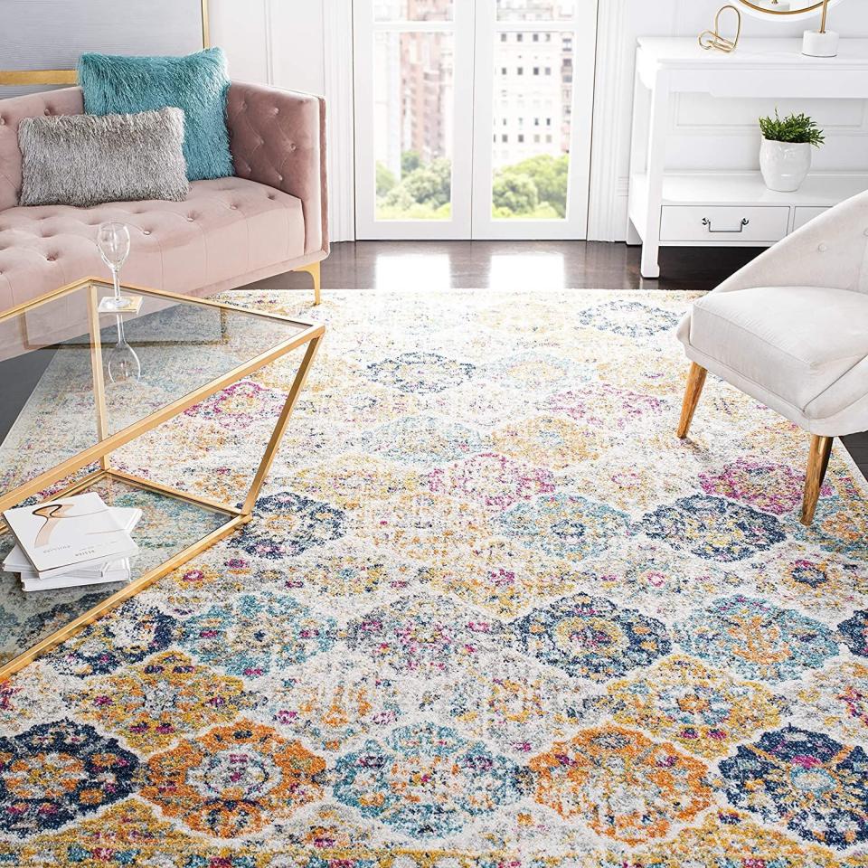 1) Bohemian Chic Distressed Area Rug