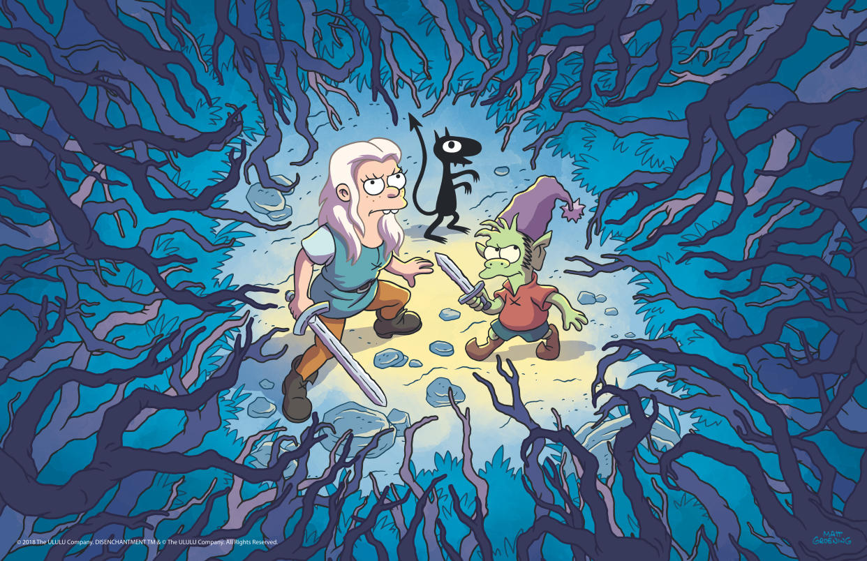 From the mind of Matt Groening, comes the 10-episode adult animated comedy fantasy series, Disenchantment, launching on Netflix, August 17, 2018 (Netflix)