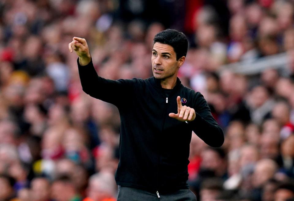 Arsenal manager Mikel Arteta  (PA)