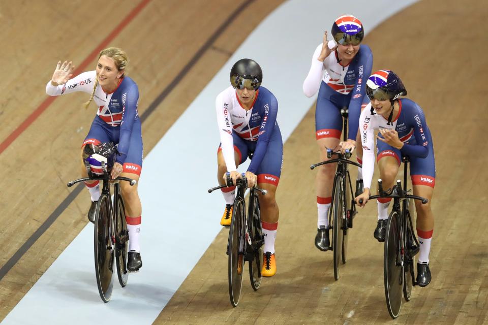 Laura Kenny, left, is a two-time team pursuit champion (John Walton/PA) (PA Archive)