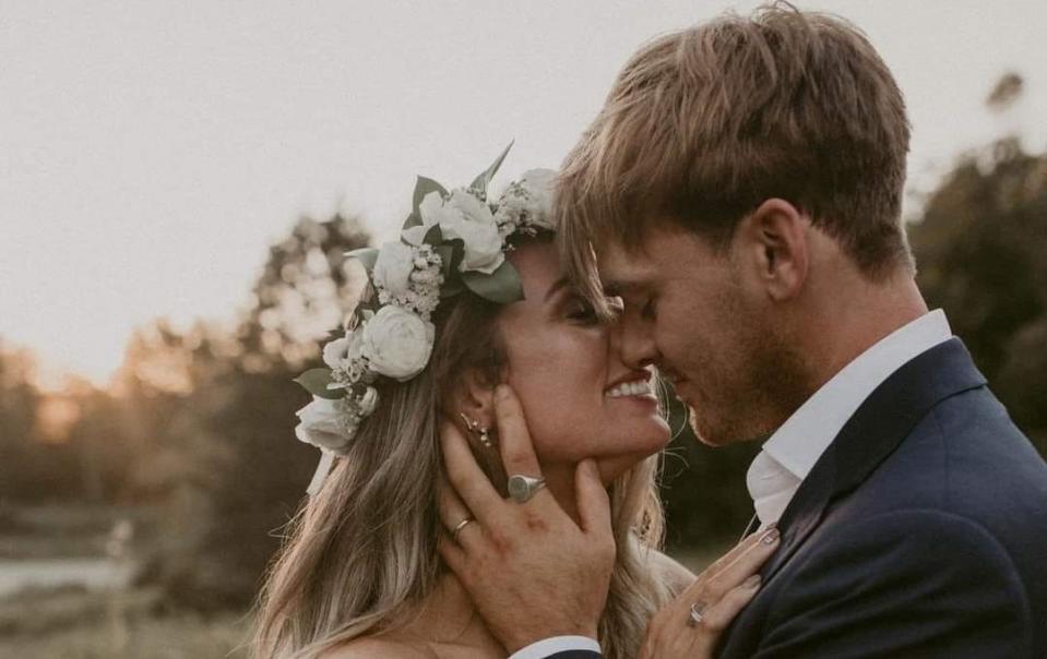 Ashley McGuire and Charles Withers on their wedding day