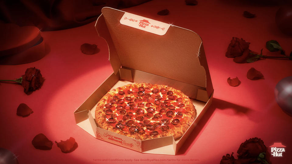 The Hot Honey pie is known to pack quite a punch, but maybe not as quite as strong as the punch to the gut to the news that you're no longer in a relationship. (Pizza Hut)