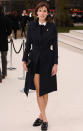 <b>Alexa Chung</b><br><br>Alexa looked amazing in her black coat, Peter Pan collar shirt and flat loafers that she wore to the Burberry Prorsum shoe at LFW. We also liked the little bear brooch. <br><br> © REX