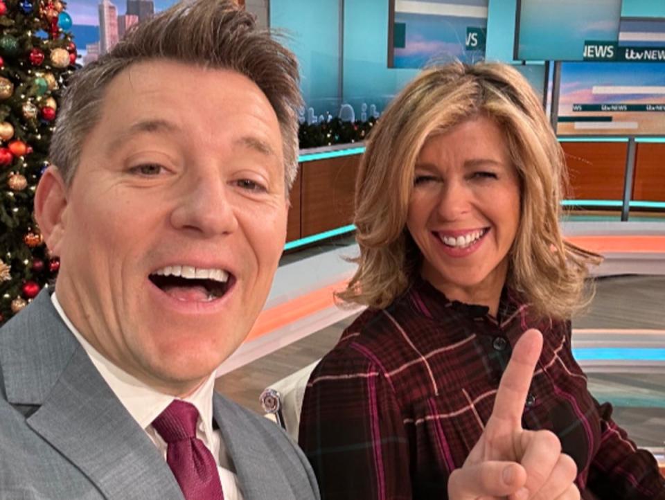 Kate Garraway hosts ‘GMB’ with Ben Shephard (ITV / Twitter)