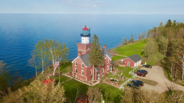 <span class="article__caption">Big Bay Point Lighthouse, a B and B looking out from the cliffs of Lake Superior, Michigan.</span> (Photo: Courtesy Big Bay Point Lighthouse)