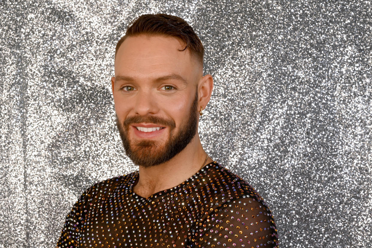 BIRMINGHAM, ENGLAND - JANUARY 20: John Whaite backstage at Utilita Arena Birmingham on January 20, 2022 in Birmingham, England. (Photo by Dave J Hogan/Getty Images)