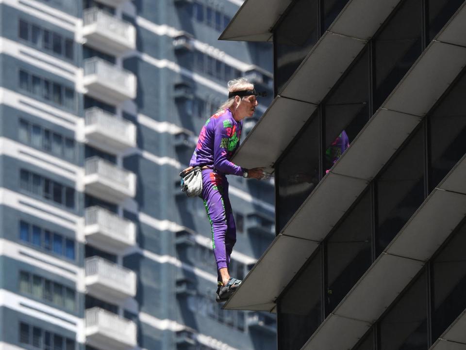 Alain Robert is known for climbing more than 150 structures around the world (AFP via Getty Images)
