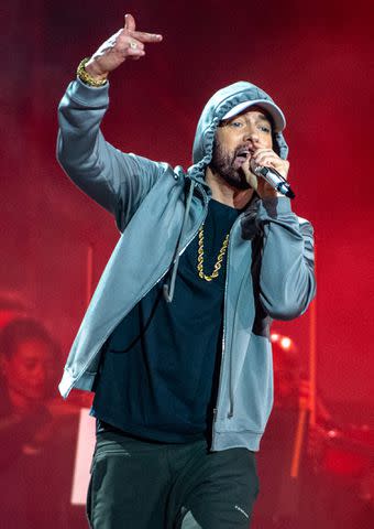 <p>Aaron J. Thornton/Getty</p> Eminem