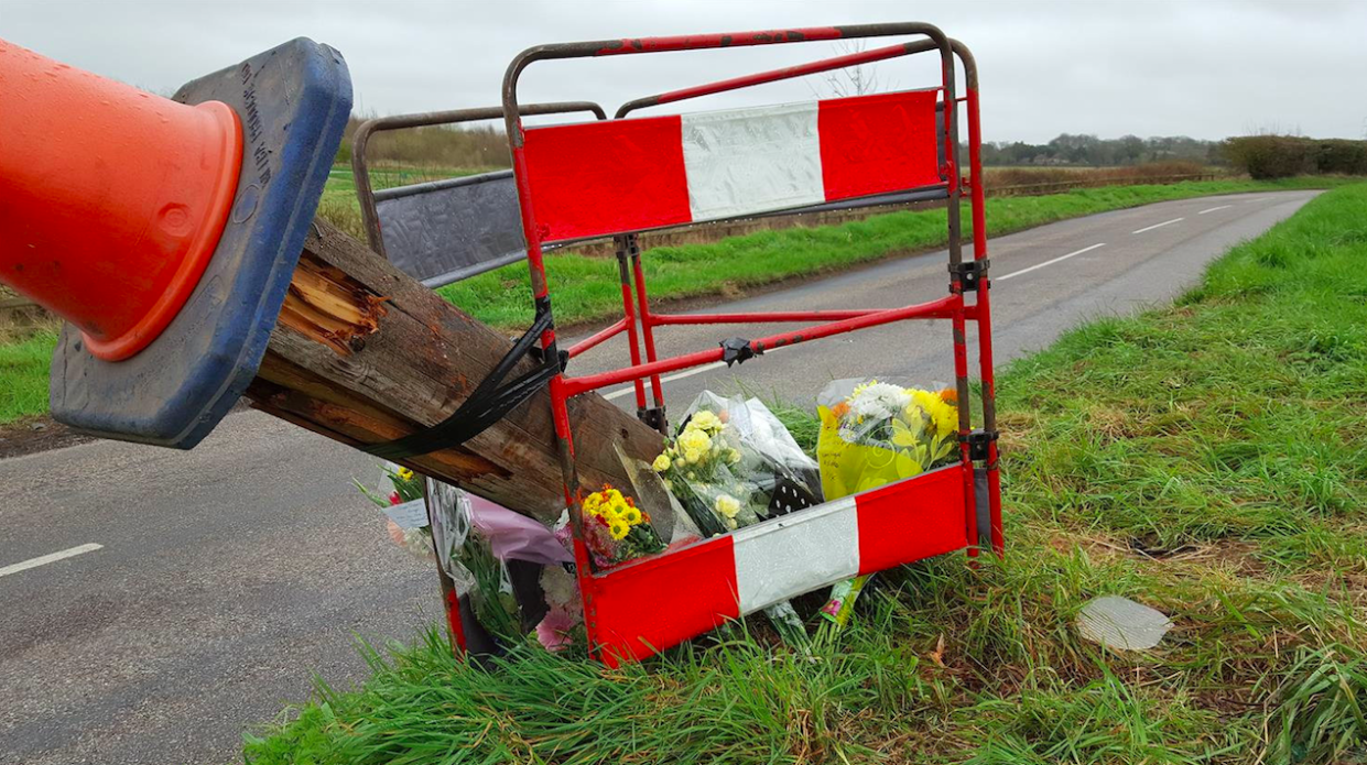 <em>Anthony Grimmond los control of his car on a bend and demolished a telegraph pole (SWNS)</em>