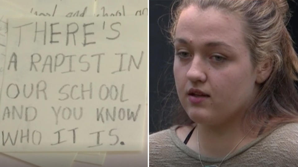 Teenage girl suspended for shocking note at school. Source: NBC