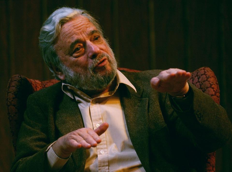 Stephen Sondheim during a 2004 appearance at Tufts University in Medford, Massachusetts.