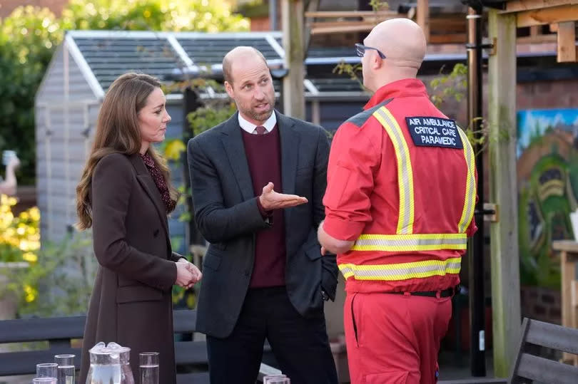 The Prince and Princess of Wales met with paramedics in Southport