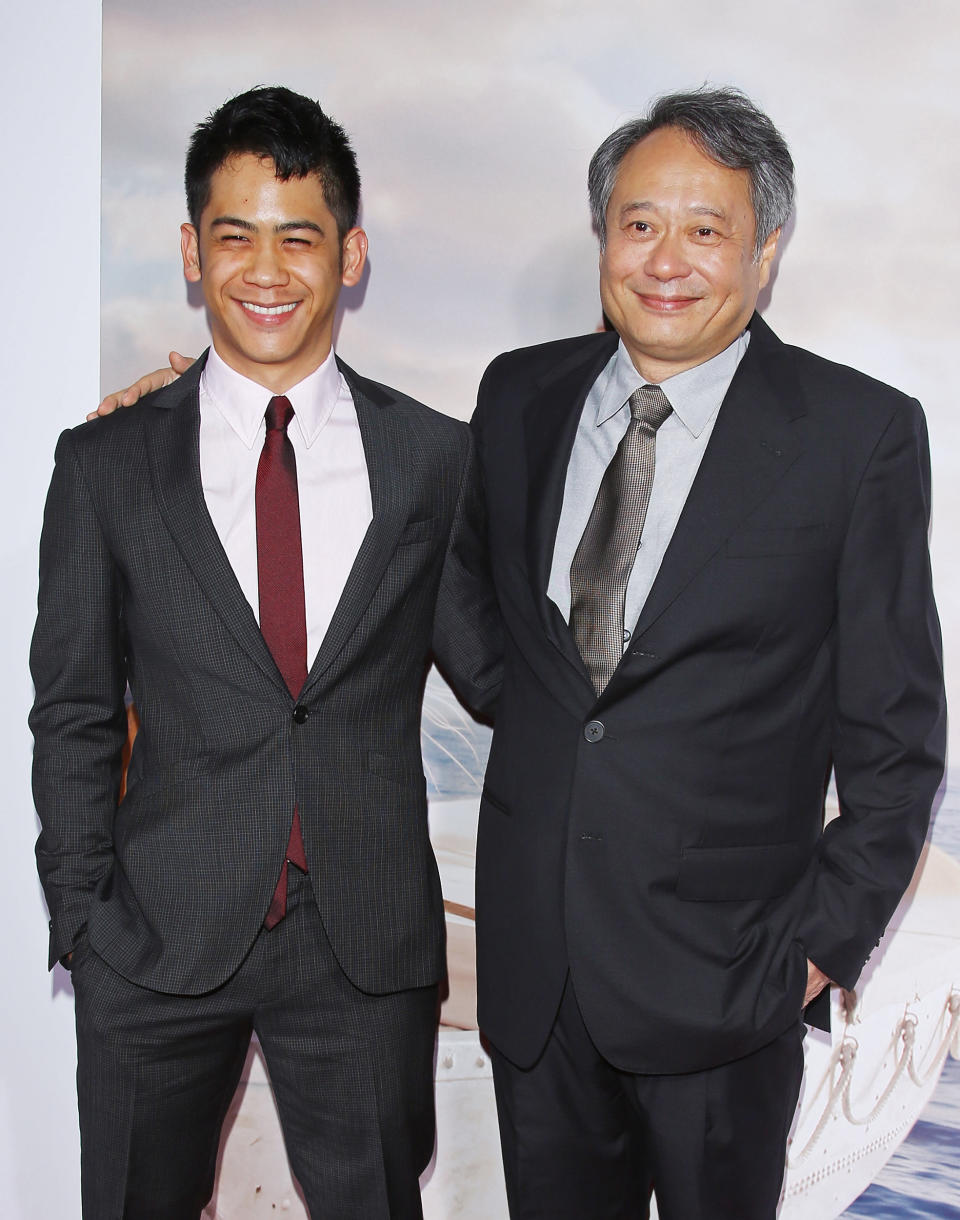 Mason Lee and Ang Lee in Los Angeles (Michael Tran / FilmMagic file )