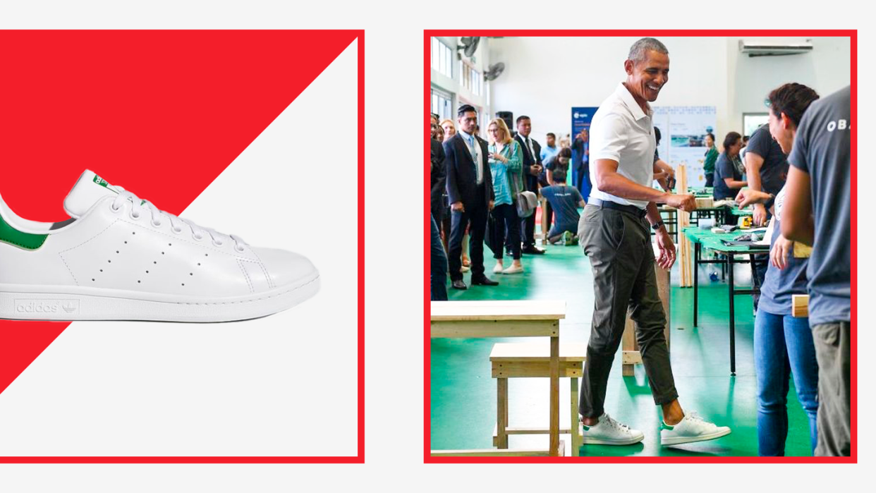 barack obama wearing adidas stan smith sneakers check out the best deals from adidas' sale today