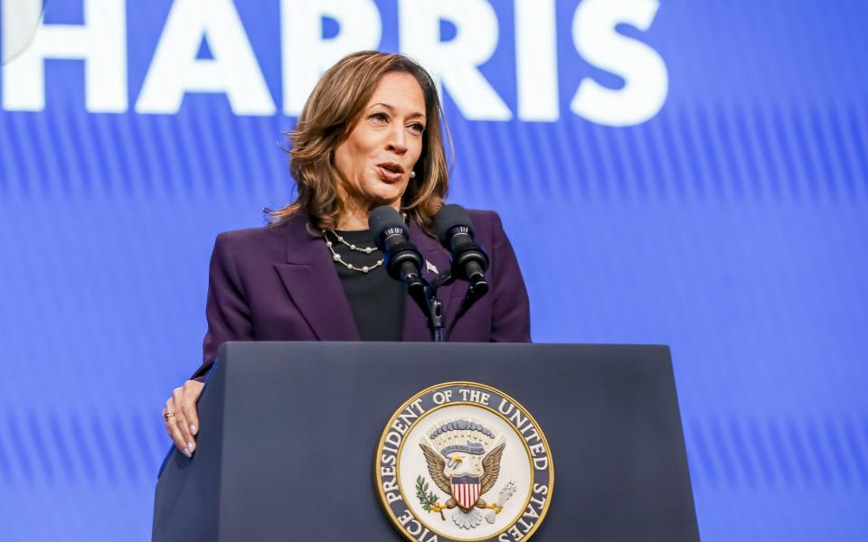 Kamala Harris addresses the American Federation of Teachers' 88th national convention