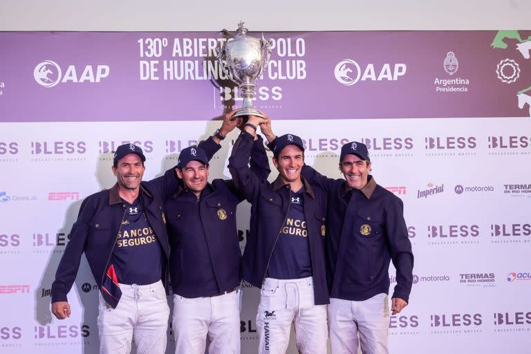 La Dolfina, otra vez campeón en Hurlingham: Adolfito Cambiaso, Pelón Stirling, Poroto Cambiaso y Juanma Nero