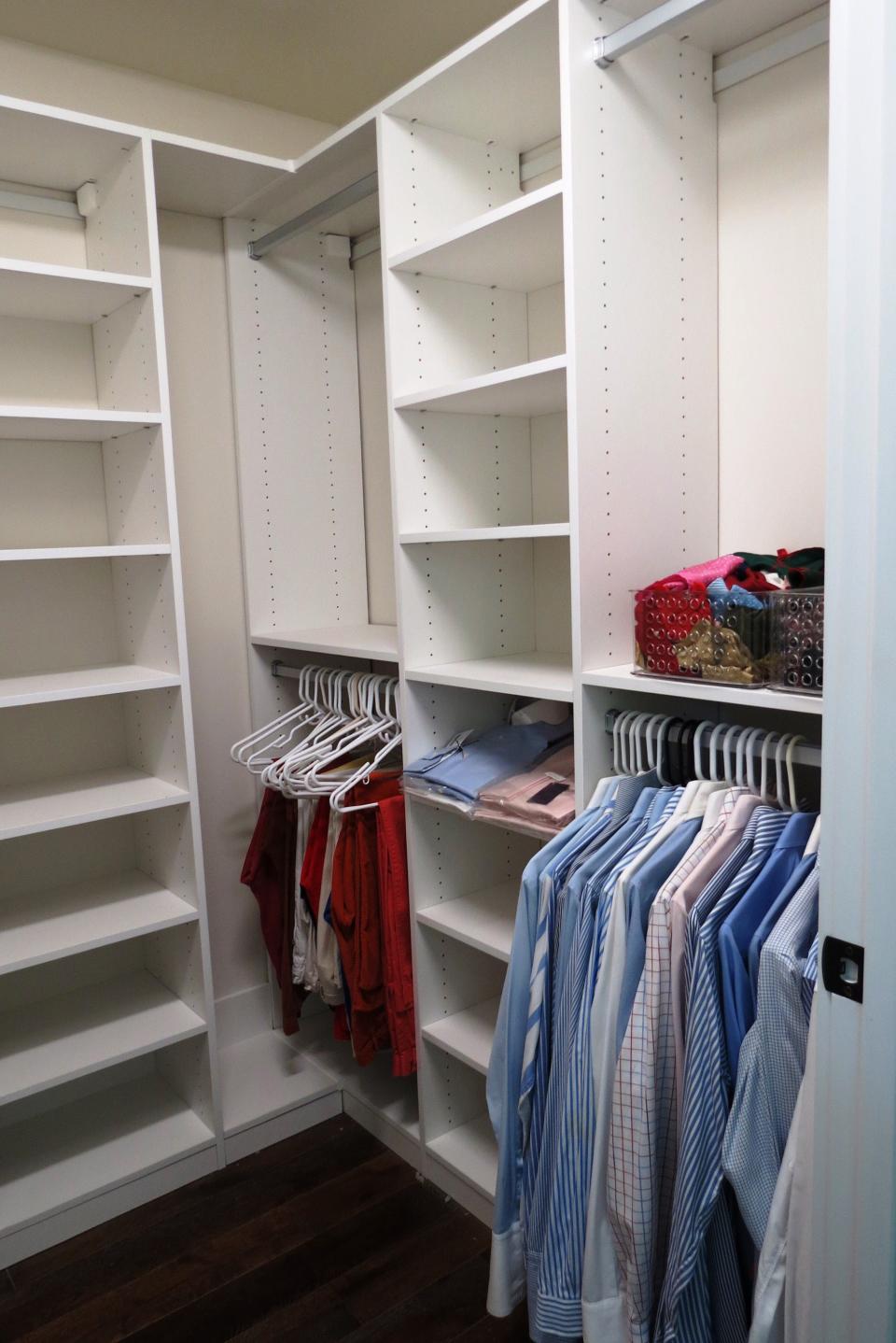 Very efficient space management systems are popular with closet redesigns.