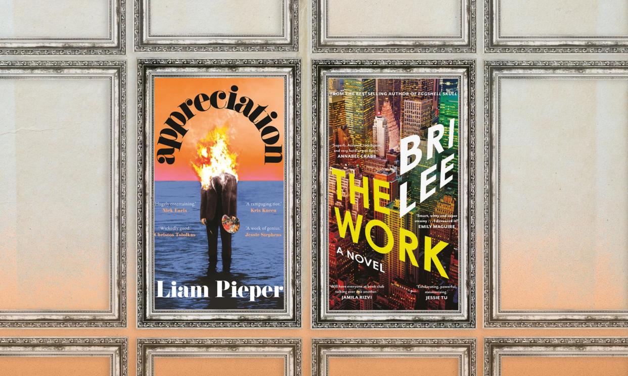 <span>Liam Pieper’s Appreciation and Bri Lee’s The Work paint recognisable portraits of the art industry and its obsession with capital.</span><span>Composite: PA/Alamy/Penguin Books/Allen and Unwin</span>