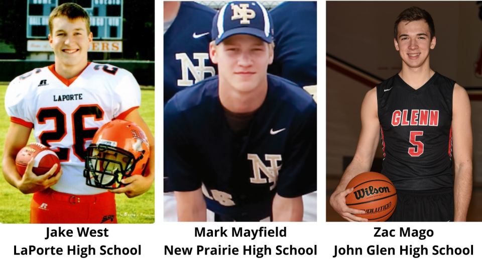 Jake West, Mark Mayfield and Zac Mago died of sudden cardiac arrest.