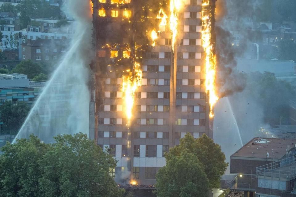 Residents were trapped inside the building. (Jeremy Selwyn)