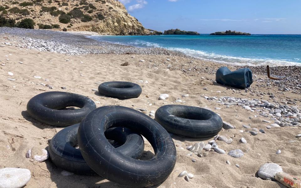 Tripiti beach on the south coast of the island