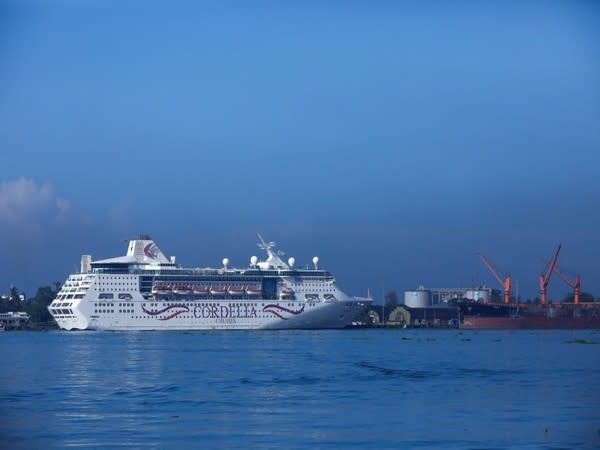 Cruise arriving at Cochin port on Wednesday (Photo/ANI)