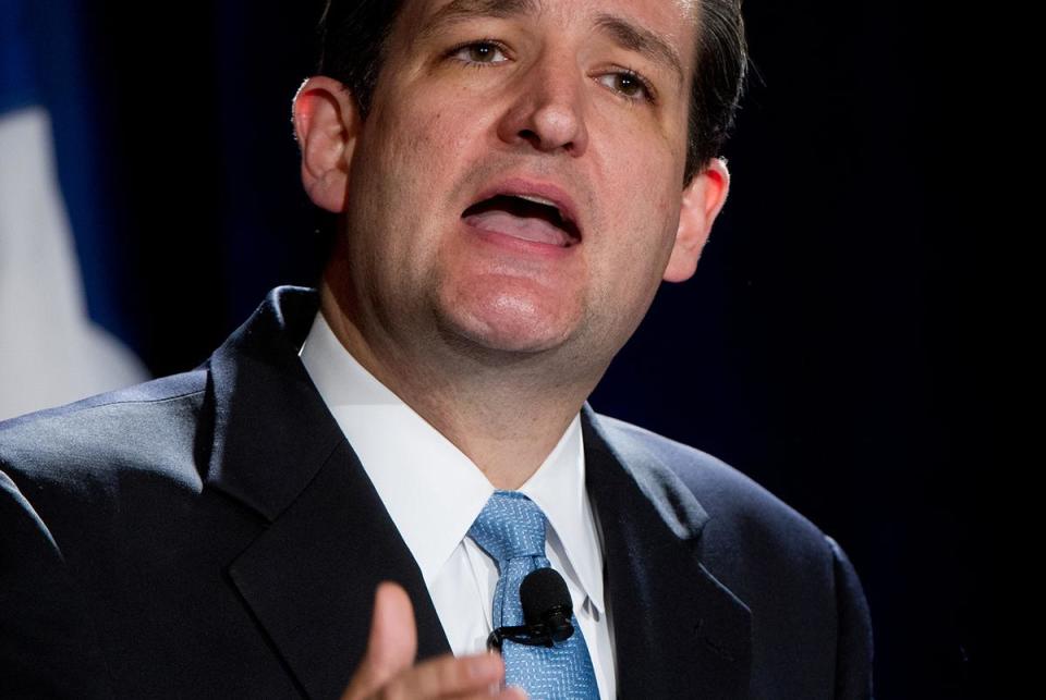 Ted Cruz, then a Republican candidate for U.S. Senate, speaks at a candidate forum in Austin on Jan. 12, 2012.