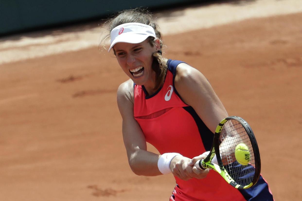 Knocked out: Johanna Konta: AFP/Getty Images