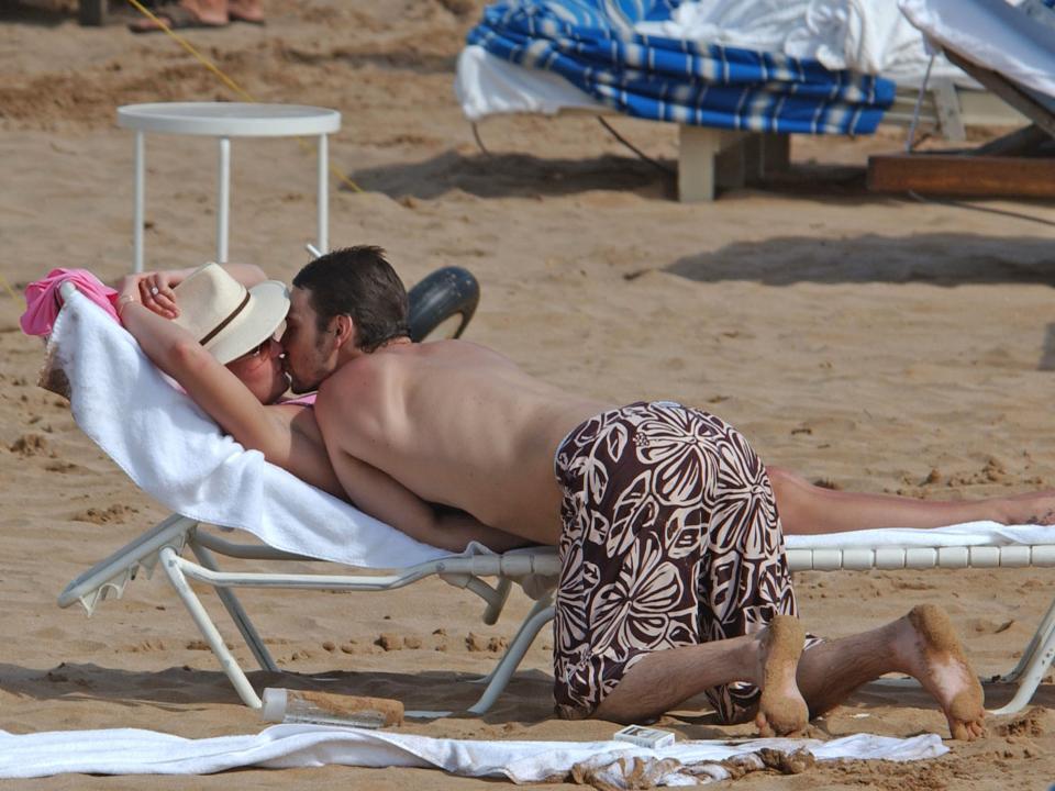 Britney Spears and Kevin Federline in Hawaii July 2004.