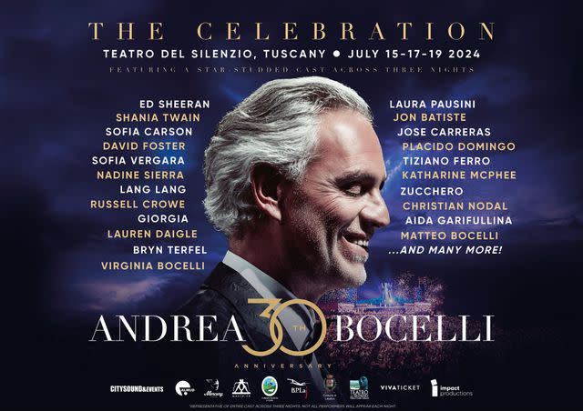 <p>Mercury Studios</p> Andrea Bocelli's Concert Event