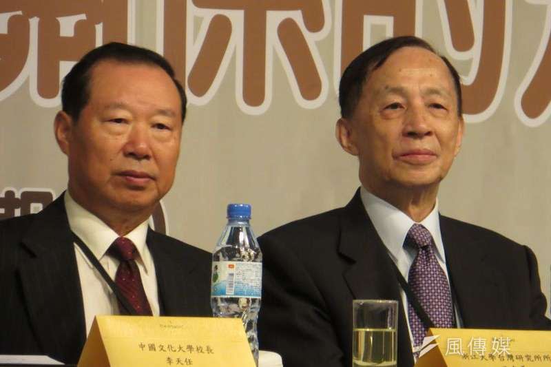 前海協會長王在希（左）表示，政黨輪替不影響兩岸關係進展。（仇佩芬攝）