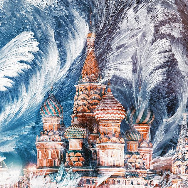 <p>Due to her unique style, many of Makeeva's photos almost look like paintings. This shot of the cathedral with white swirls of snow is the perfect example. </p>