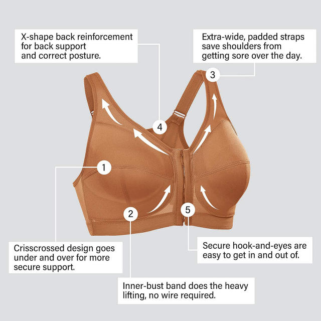 Women Posture Corrector Bra Wireless Back Support Breast Lift Up