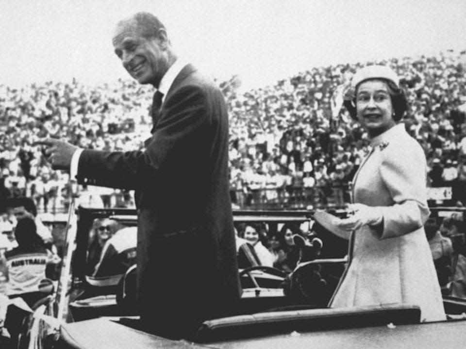 Prince Philip and Queen Elizabeth at 12th Commonwealth Games