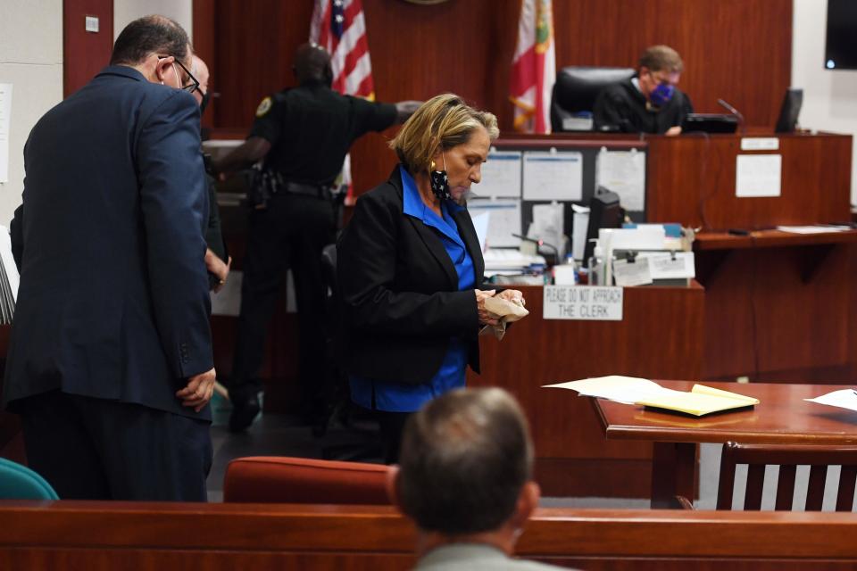 Former Sebastian City Council members Pamela Parris appeared Sept. 14, 2021, for a sentencing hearing before 19th Circuit Judge Michael Linn after being convicted of violating the state Sunshine Law and perjury. She was sentenced to 210 days in jail and fined $2,500.